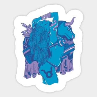 Mountain Blue Taurus Beauty Sticker